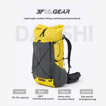 3F UL GEAR Outdoor Mentor 30+10L Hiking Backpack - Lightweight Expandable Daypack for Trekking & Travel 4