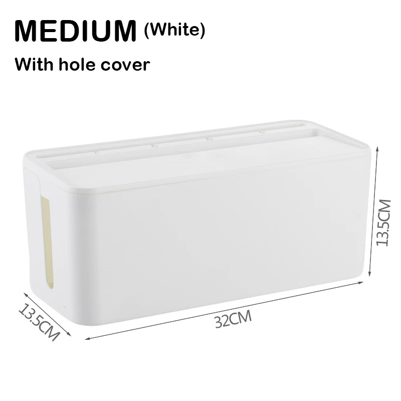 stackable storage bins Cable Storage Box Hide Power Strip Wire Management Case Anti-Dust Charger Socket Organizer Case For Home Office canvas storage boxes Storage Boxes & Bins