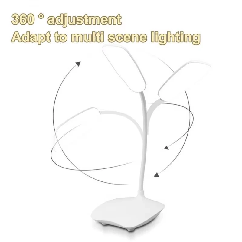 LED Read Desk Lamp Portable USB Charging Table Lights Touch Dimming Learning Eye Protection Lights Bedroom Office Small Lamp