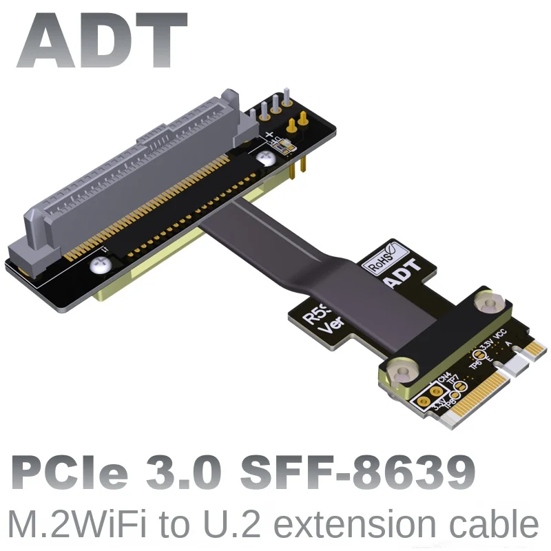 U.2 Interface U2 to M2 key a.e. SFF-8639 wifi pcie extended data cable intel xiwai u 2 u2 sff 8639 nvme pcie ssd cable for m 2 sff 8643 mini sas hd mainboard intel ssd 750 p3600 p3700