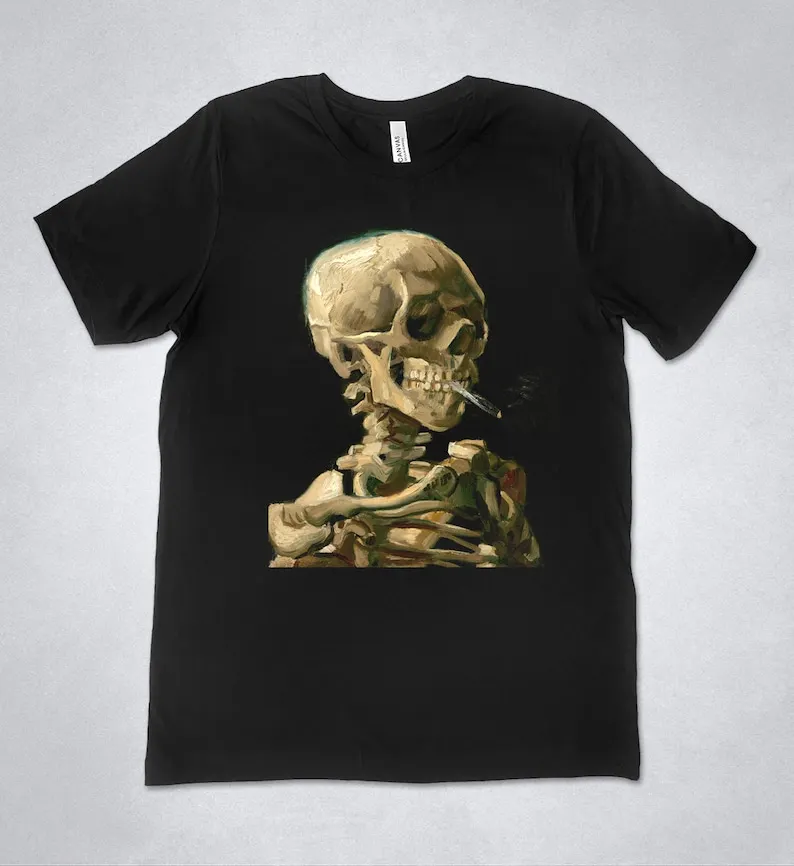 

Van Gogh Impressionist Skull Shirt