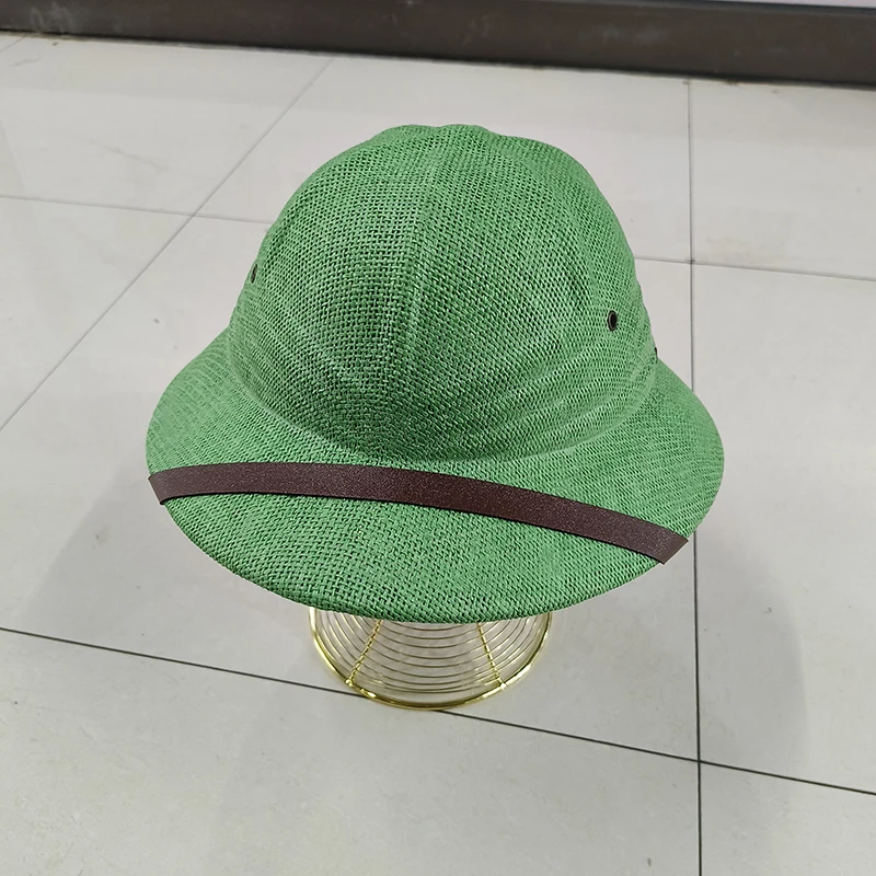 S6a2d0a49a17e49e19b6d737a30a55185M New Straw Helmet Pith Fedora Hats for Babies, Kids, Women, Men Vietnam War Army Sun Hat Dad Boater Bucket Hats Safari Jungle Miners Cap Mallzona