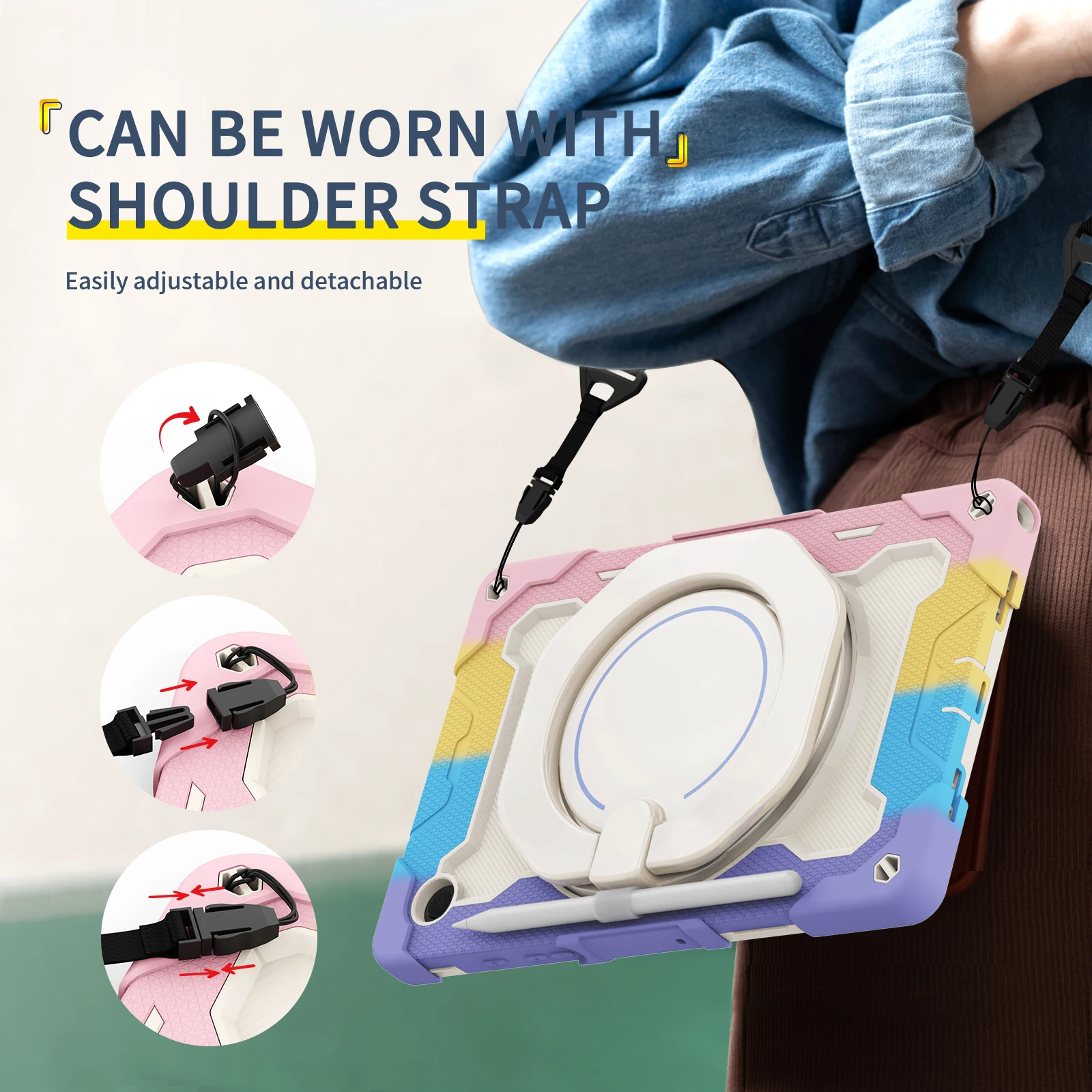 Anel Resistente para Samsung Galaxy Tab a8 105 Sm-x200 X205 s9 s8 s7 11 a7 104 Sm-t500 T505 a7 Lite 87 T220 T225 Case de - Imagem 6
