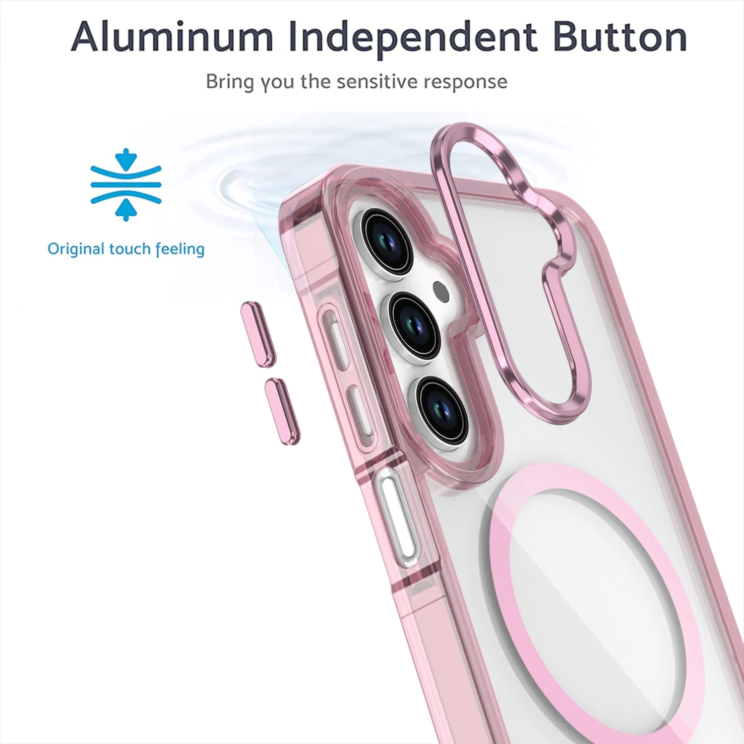 Clear Magnetic Phone Case, Shockproof Slim Protective Cover with MagSafe Compatibility