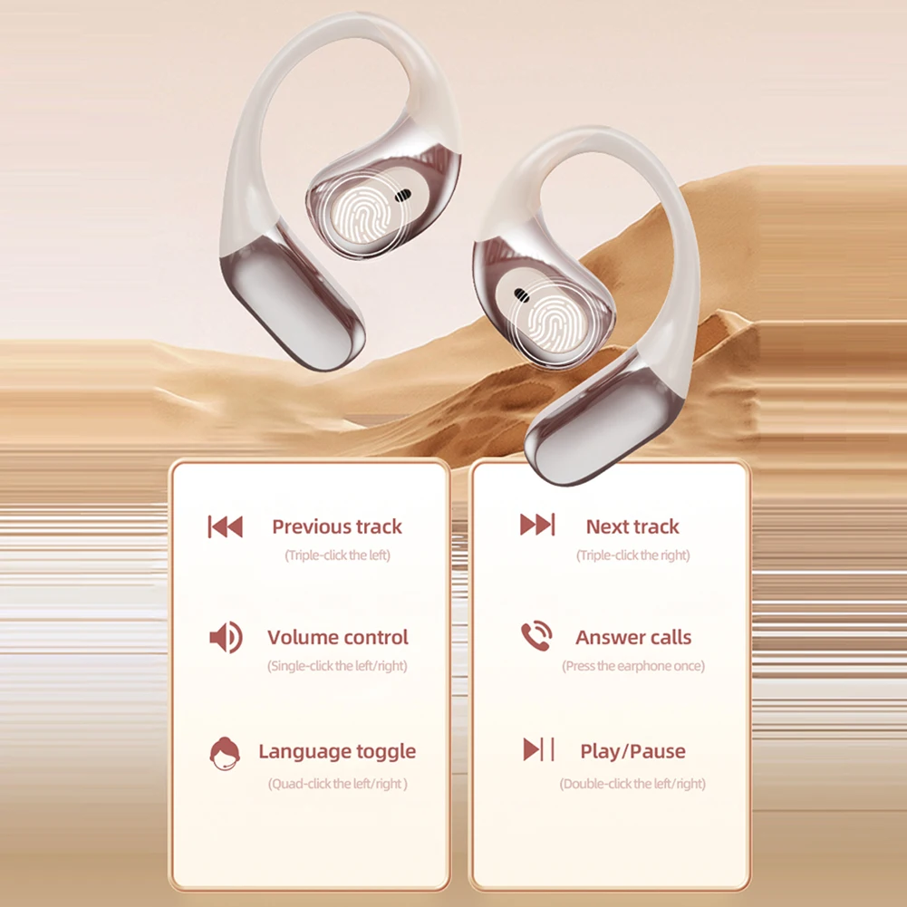 T23 Language Translator Earbuds Waterproof Wireless Smart Translation Earphones Bluetooth Real Time Translator Earbuds for Sport