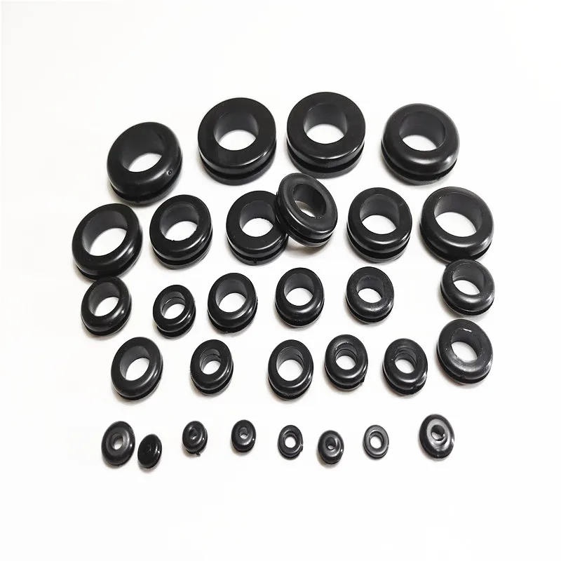ROHS certificated from 100PCS to 2000PCS Asian type black rubber grommets wire protective grommets rubber bushing rings