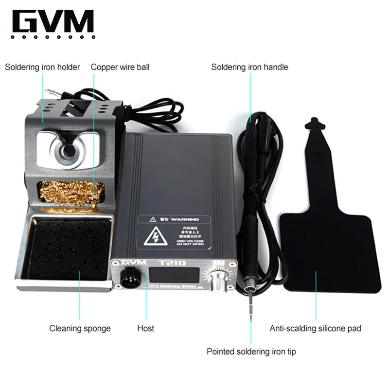 GVM T210 Rapid Warming Automatic Sleep 2S Melting Tin Professional Mobile Phone Repair Constant Temperature Soldering Station