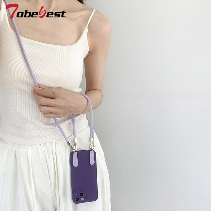 Versatile Crossbody Lanyard Handheld Wrist Strap Silicone Case