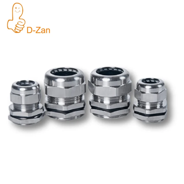 M12 Clamping Dia 6mm-12mm M20 Waterproof Cable Glands Stainless Steel 304 Metal Electrical Connector Standard Cable Glands SS