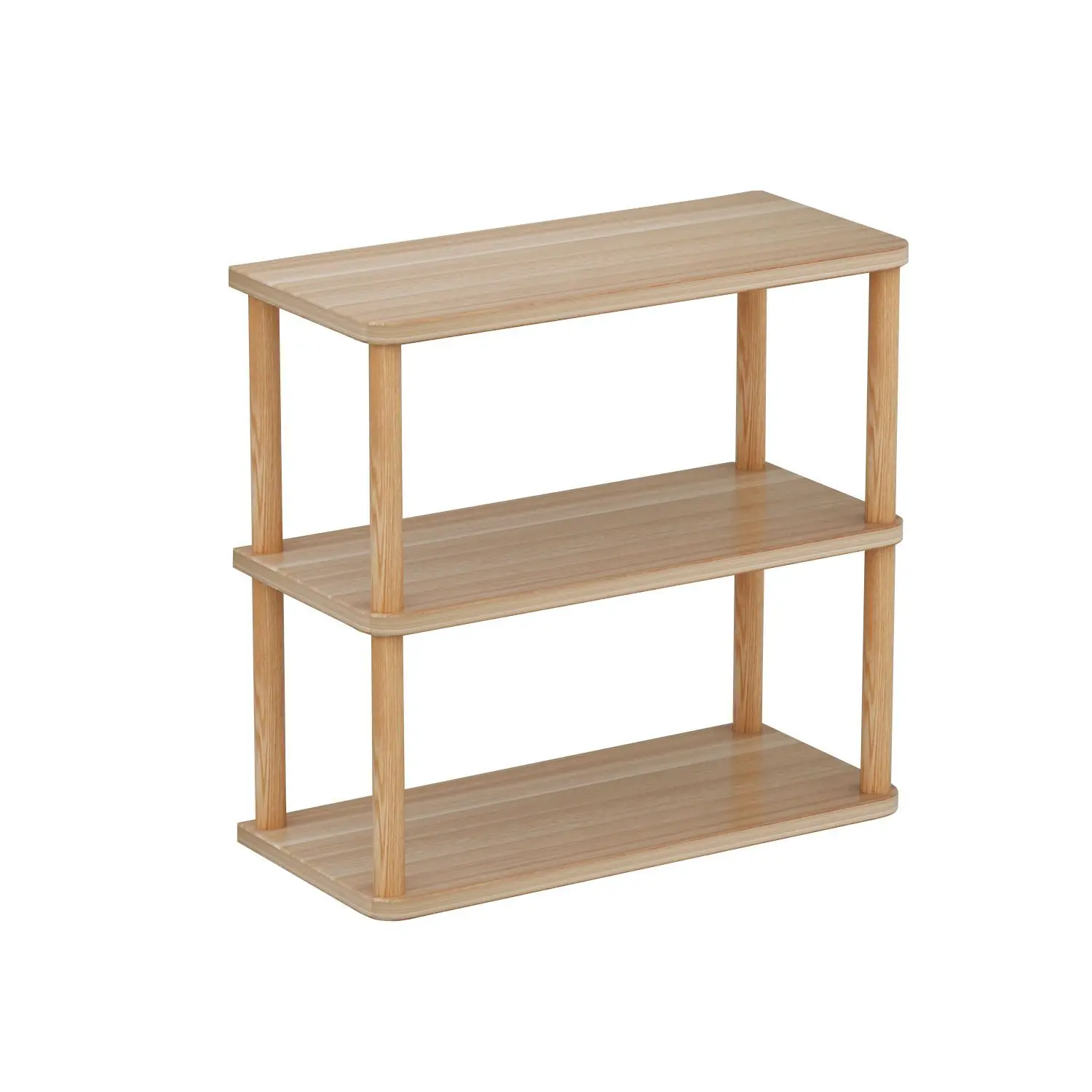 Petite étagère de bureau simple - Rangement multicouche - Économie d'espace  - Petite bibliothèque pour étudiants (Burlywood, 2 couches (30 cm de