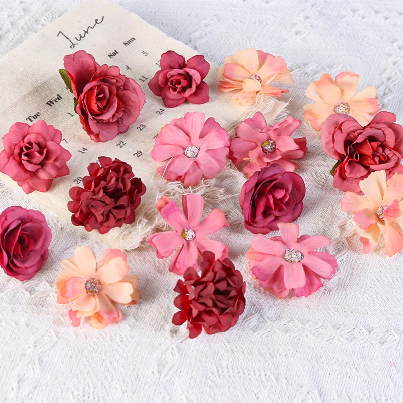

Mixed Artificial Flowers Silk Rose Fake Flower For Home Decor Wedding Decoration DIY Craft Garland Gift Accessories