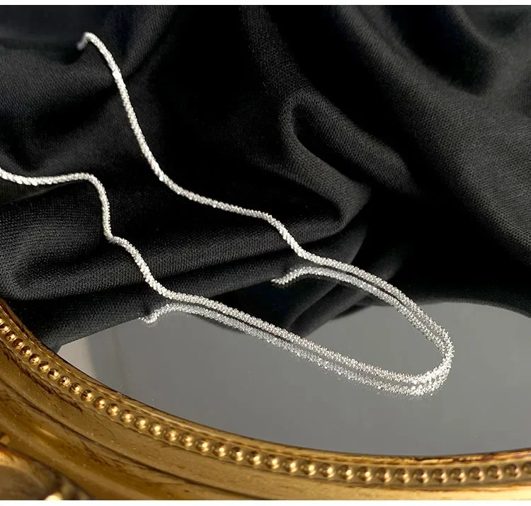 Choker Necklace 925 Sterling Silver Women Fine Jewelry Wedding Party Birthday Gift