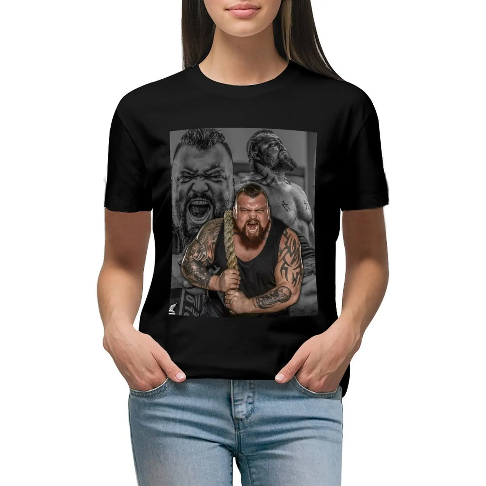

Eddie Hall T-shirt summer clothes funny shirts graphic tees white t shirts for Women