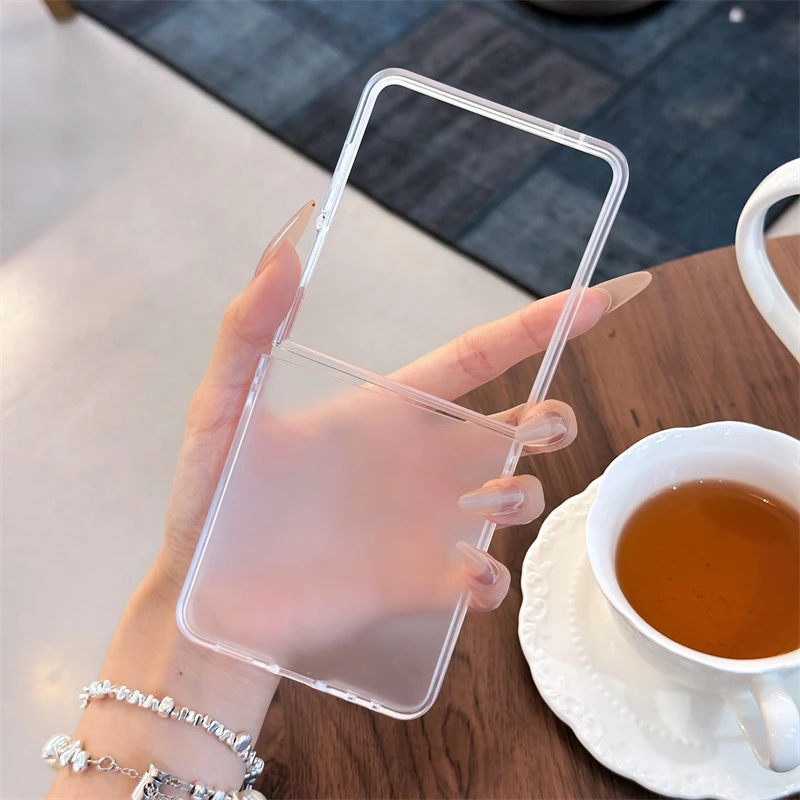 Sleek Protective Matte PC Case - Ultra Thin Transparent Shockproof Folding Cover