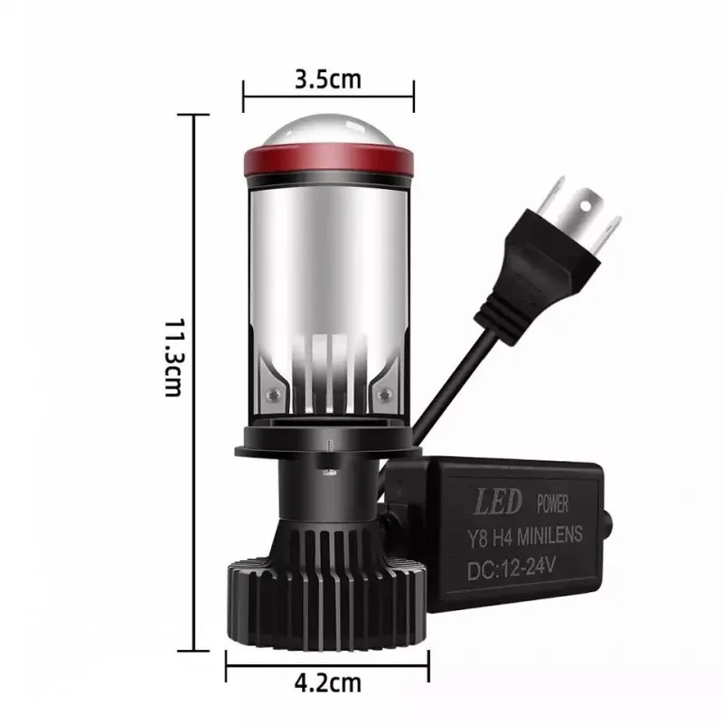LED Car Lights LED Lights LED Headlights LED Car Headlights Car Headlamps Y8 H4 Mini Projector Lens 6000K 30000LM DC9-32V