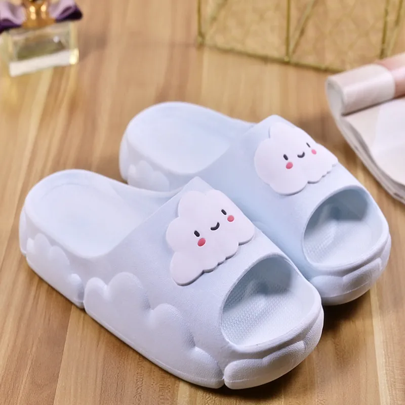 Platform Slippers For Women Indoor Non-slip Bathroom Shoes Soft Comfortable Home Slippers Summer Shoes Women Slippers 4cm Heel