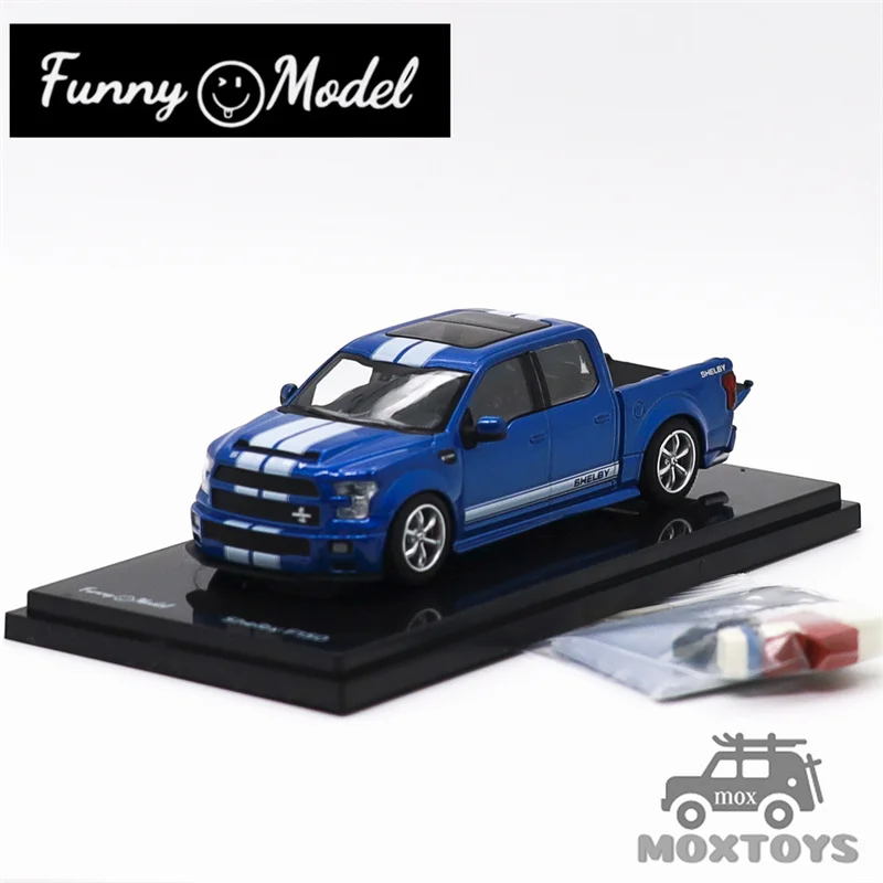 퍼니 모델 1:64 F150 슈퍼 스네이크 그린 블랙 아이스 블루 옐로우 매트 블랙 크림 다이캐스트 모델 자동차