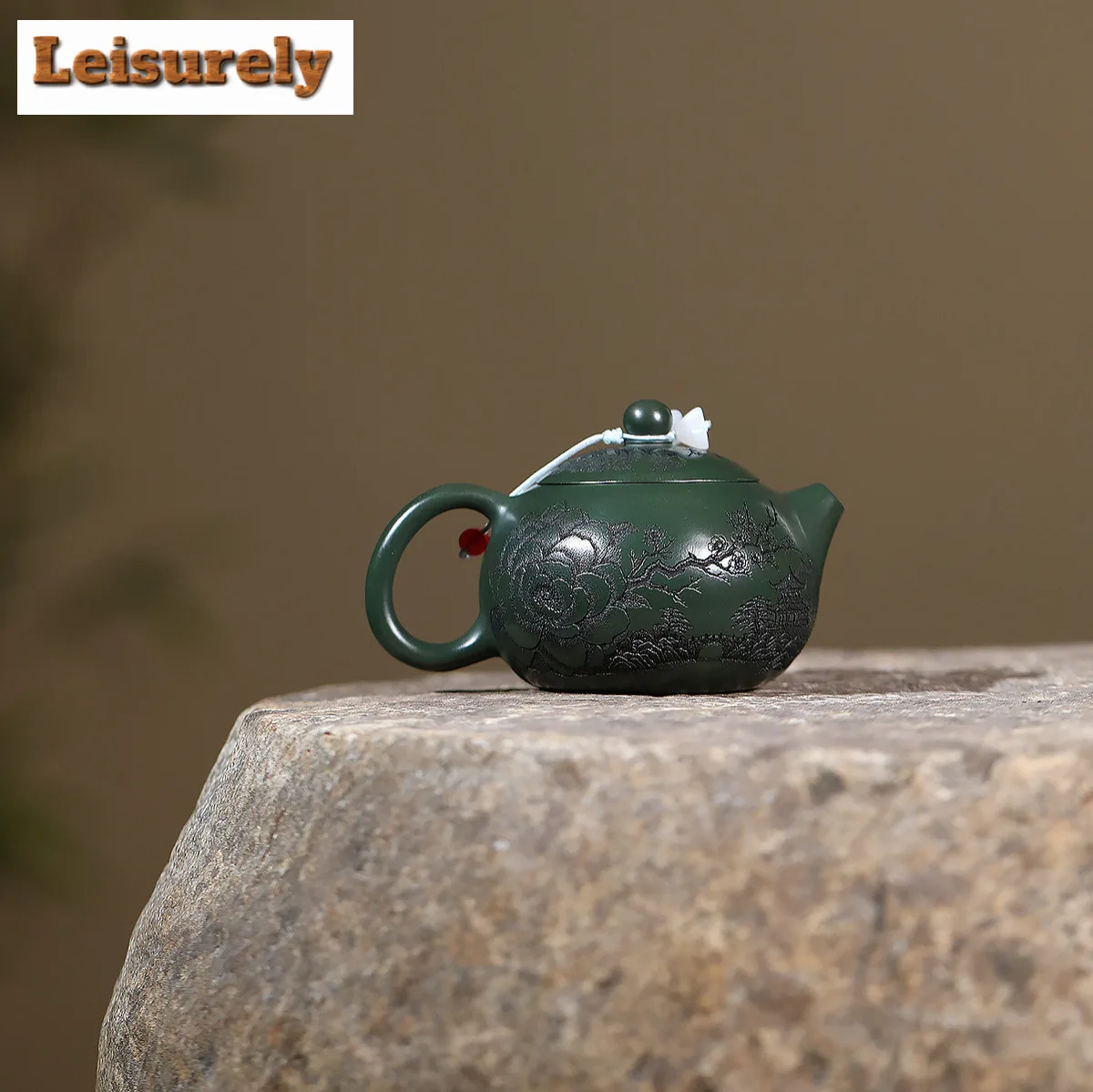 160ml Traditional Yixing Purple Clay Teapots Handmade Xishi Pot Raw Ore Blackish Green Mud Kettle With Filter Zisha Tea Set Gift