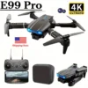 2025 Upgrade E99Pro 4K FPV Drone 1080P Wide-Angle Camera WiFi Real-Time Transmission Foldable & Altitude Hold Perfect Gift