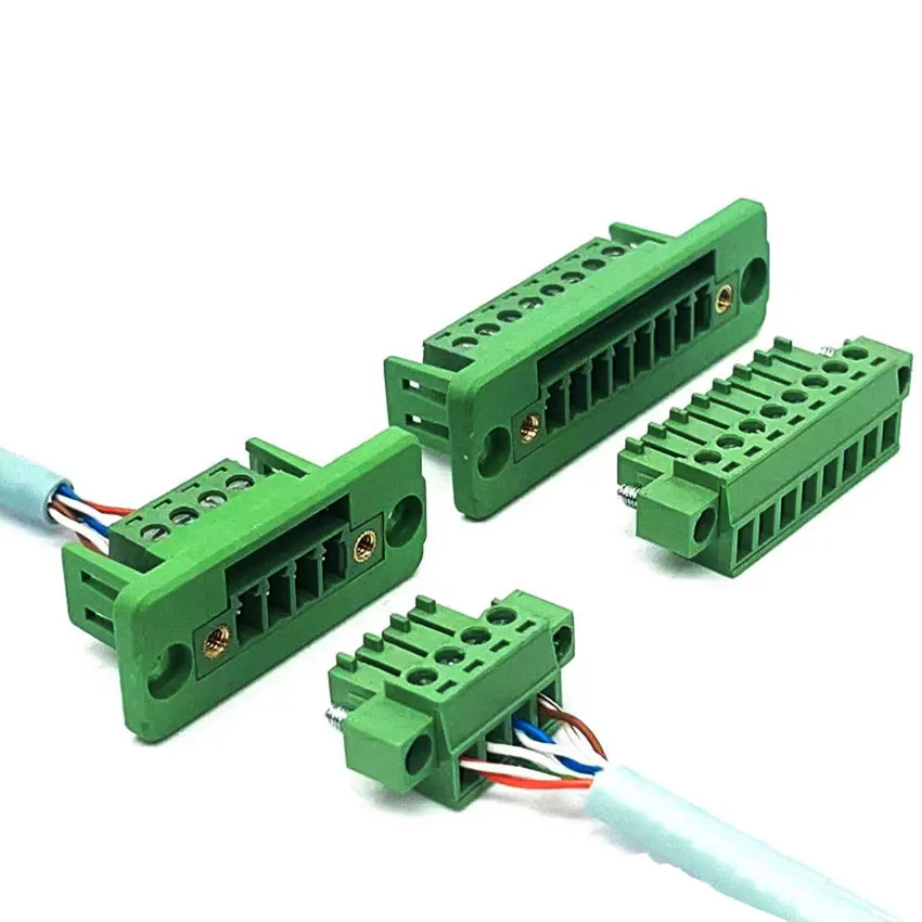 1Set 15EDGWC Pitch 3.81mm 2P/3P/4P/5P/6P/8P/9P Pluggable Terminal