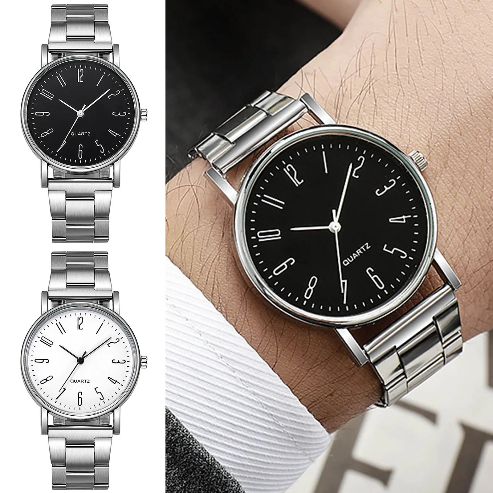 

2023 New Luxury Watch Business 30m Waterproof Male Clock Luminous Date Stainless Steel Quartz Wristwatche Men Watch reloj hombre