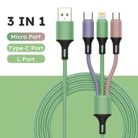 3 In 1 Silica gel USB Cable Fast