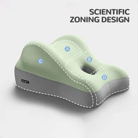 Coussin de lit ergonomique multifonctionnel vert en mousse à mémoire de forme pour le soutien lombaire et le confort abdominal, pour lit et canapé, vert 2