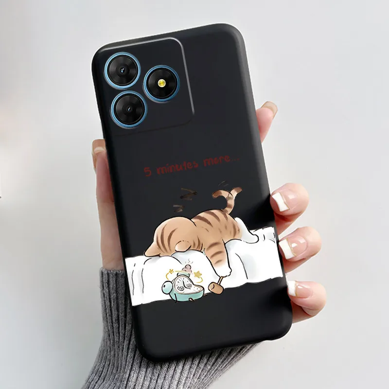 Cute Love Rabbit Black Soft Silicone Protective Back Cover