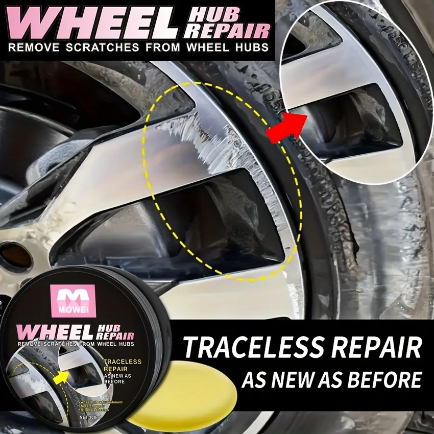 Car Wheel Repair Kit-Scratches, Nicks And Fade Repair with Polishing Paste to Enhance Car Maintenance。Durable protection