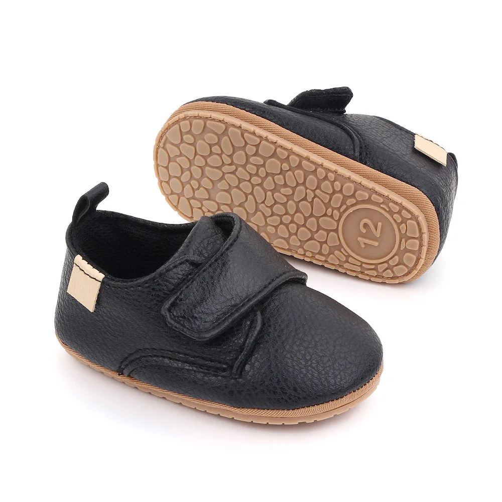Newborn Baby Shoes Baby Boy Girl Shoes Classic Leather Rubber Sole Anti-slip Toddler First Walkers Infant Girl Shoes Moccasins 6