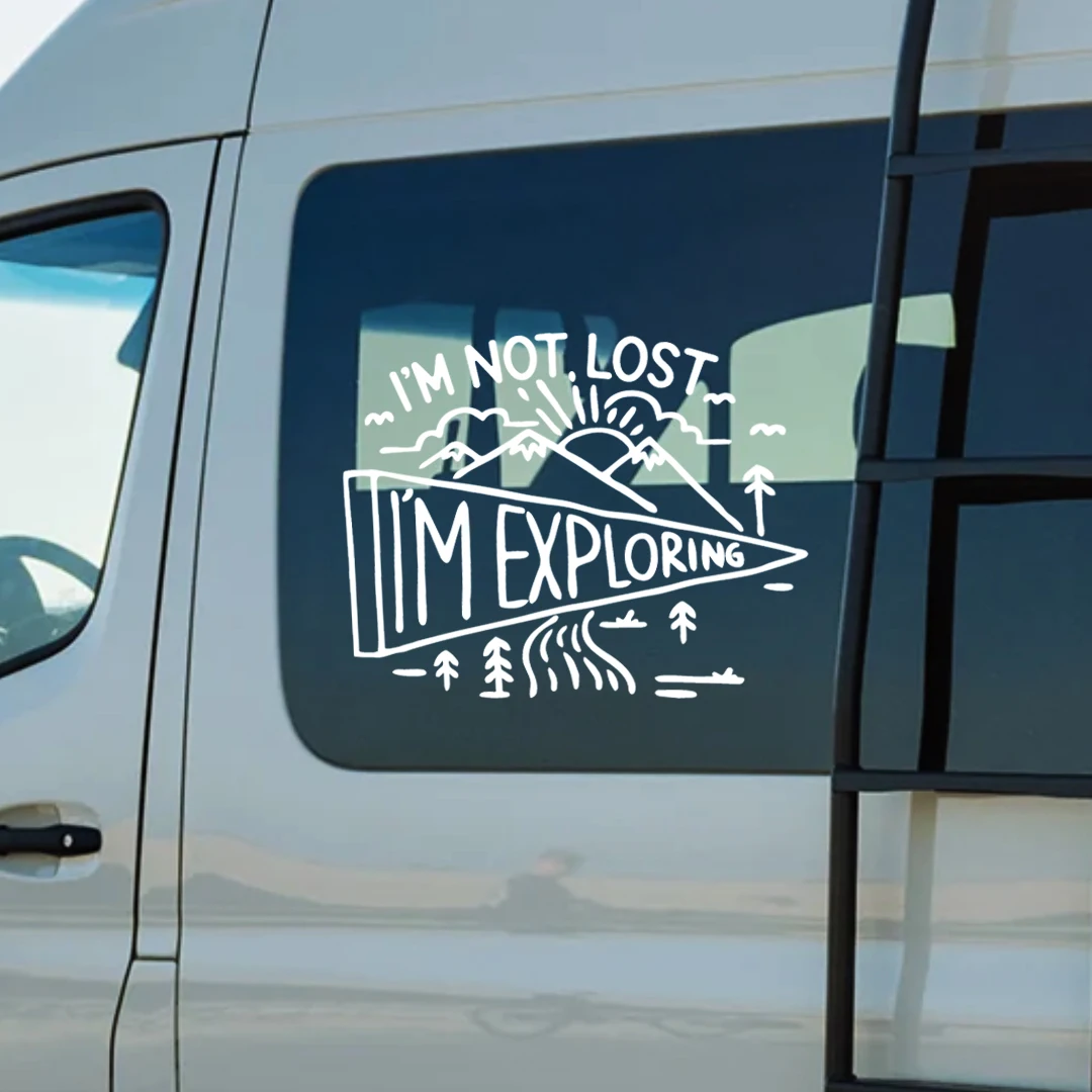I'm not lost I'm exploring outdoor camping adventure creative RV off-road car stickers glass decoration painting