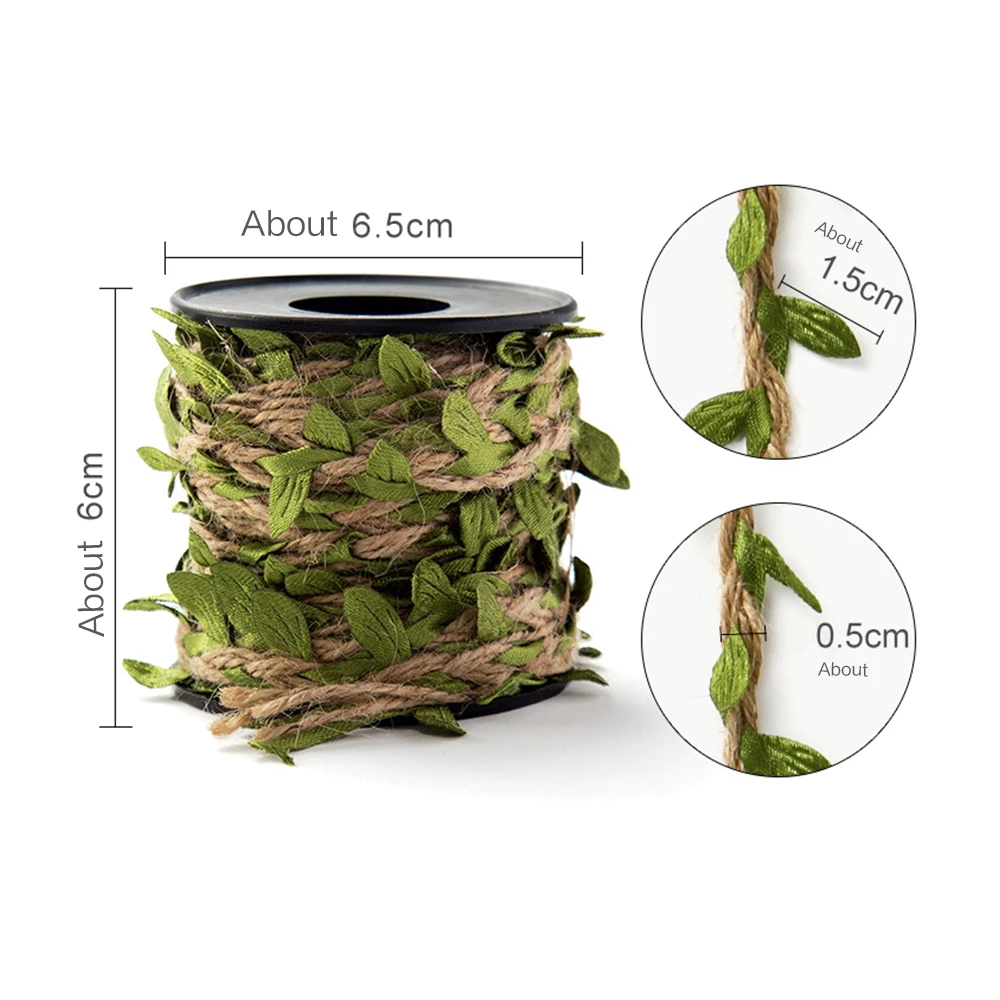 Fai Da Te Spago Foglia Verde Iuta 10M Corda Corda Di Tela Di Canapa Nastro String Heavy Duty Hanging Giardinaggio Decorazione O Per Arti E Mestieri