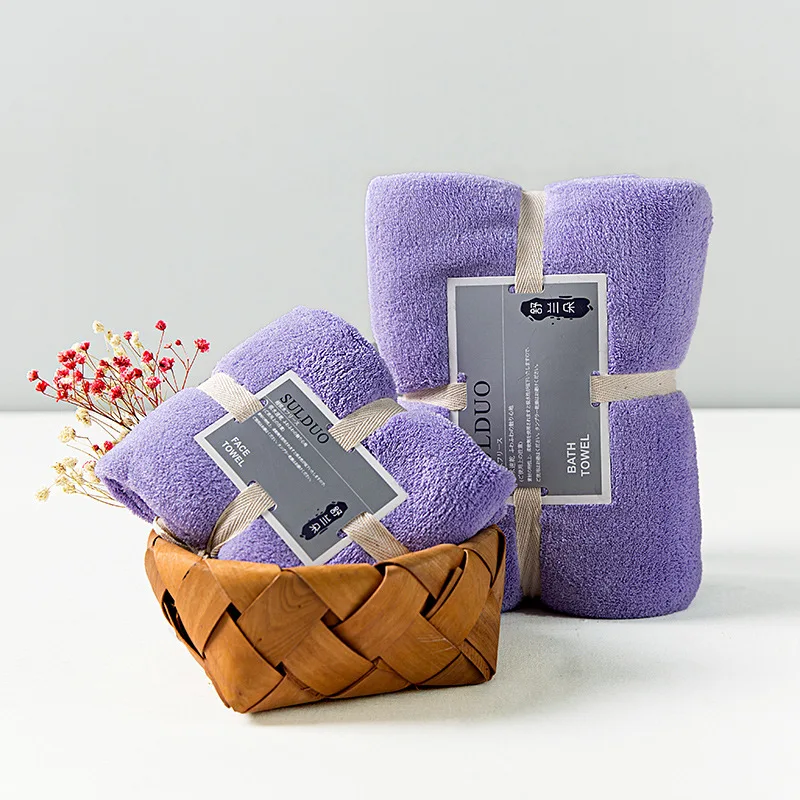 Coral Velvet Absorbent Bath Towels for Adults Face Towel Bath Towel Set Soft Comfortable Bathroom Set 70*140 11 Colors
