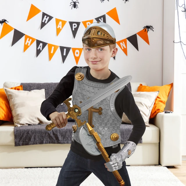 Knight Armor Set For Kids Medieval Shield Playset Toy Knight Gear In Shining Armor Children Cosplay Costume Accessories 2