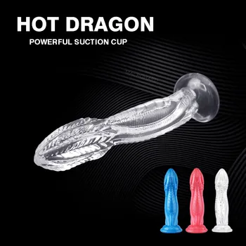 10inch Realistic Dragon Dildo Hands-free Fake Penis Soft Dildos Anal Plug Monster Prostate Massager Vaginal G Spot Adult Sex Toy Wholesale 10inch Realistic Dragon Dildo Hands free Fake Penis Soft Dildos Anal Plug Monster Prostate Massager Vaginal