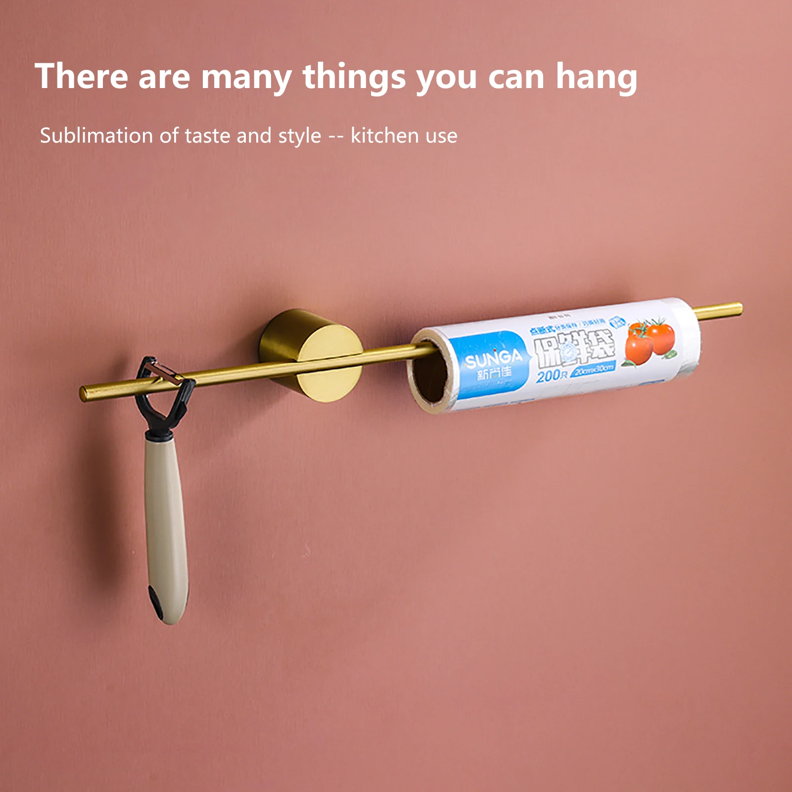 Creative Towel Rack Towel Hanger Bath Holder Wall Hanging Bar Space Aluminum Bathroom Shelf Kitchen Storage Rack