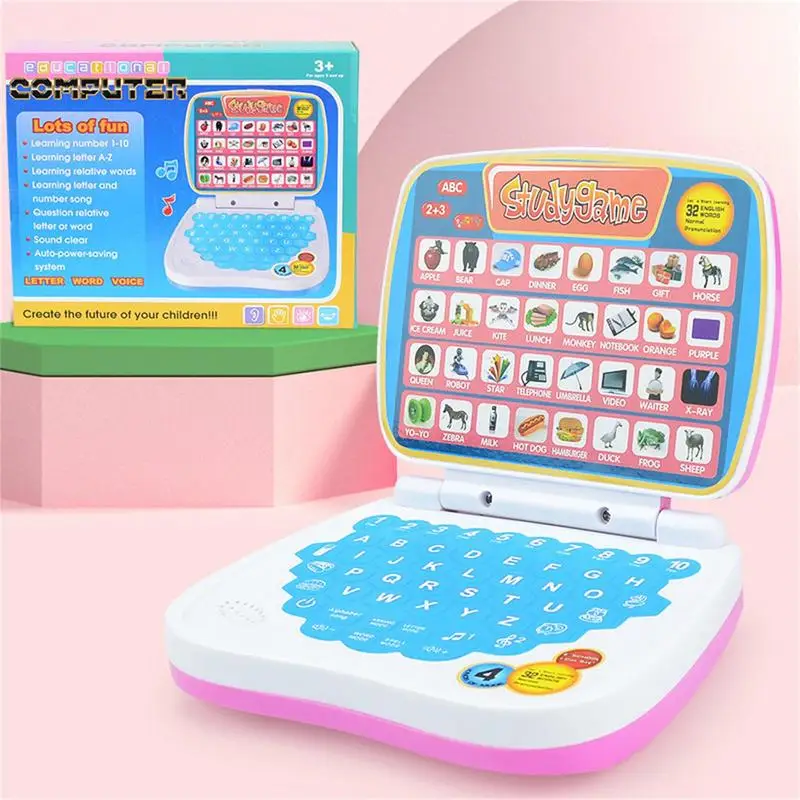 Laptop Learning Toy Kids Early Education Machine Computer Toy Bilingual