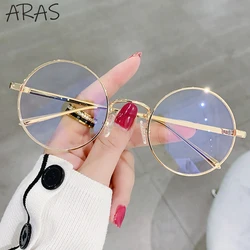 Anti Blue Light Glasses Women Round Clear Computer Eyewear for Men Optical Eyeglasses Frames Can Be Equipped with Myopia Lenses