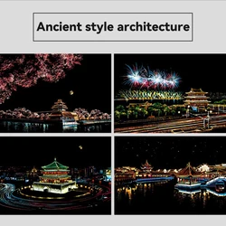 World Landscape Scratch Art Paper - Creative DIY Handmade Gifts (Ancient Style)