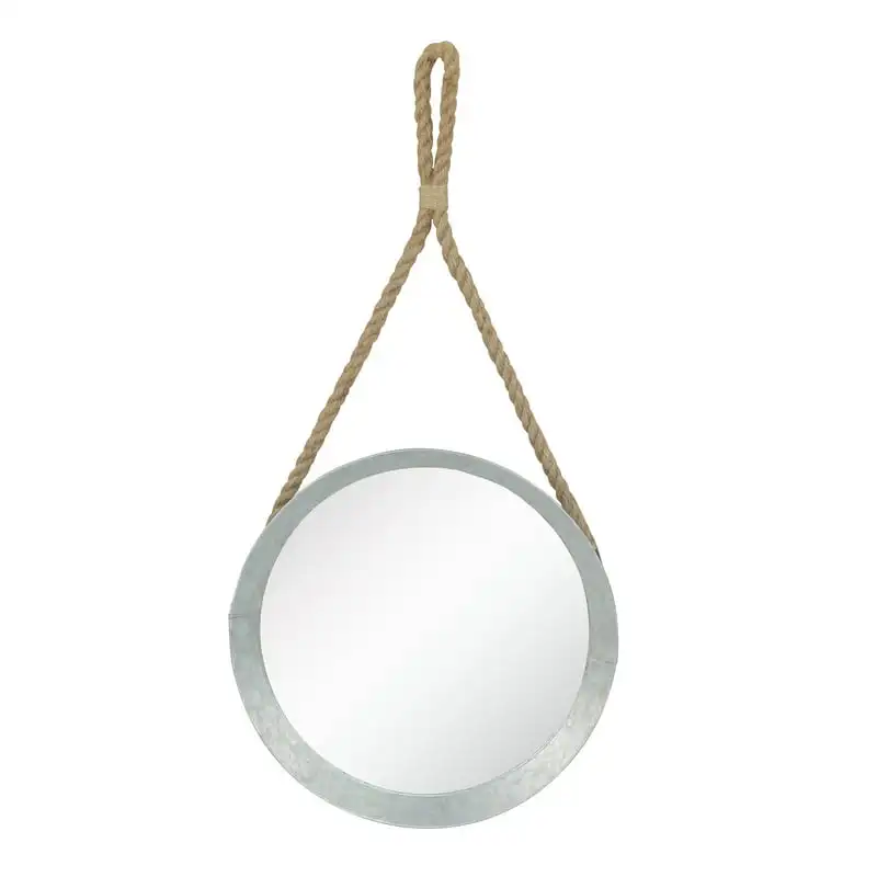 

Gray Metal Country Rustic Accent Mirror