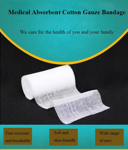 1/5/10 Rolls Disposable First Aid Wound Dressing Tear Resistant Bandage  Roll Fixation Absorbent Cotton - AliExpress