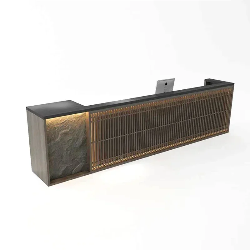 Beauty Center Office Reception Desks Wood Luxury Podium Barber Cash Reception Desks Hairdressing Recepcja Beauty Salon Furniture