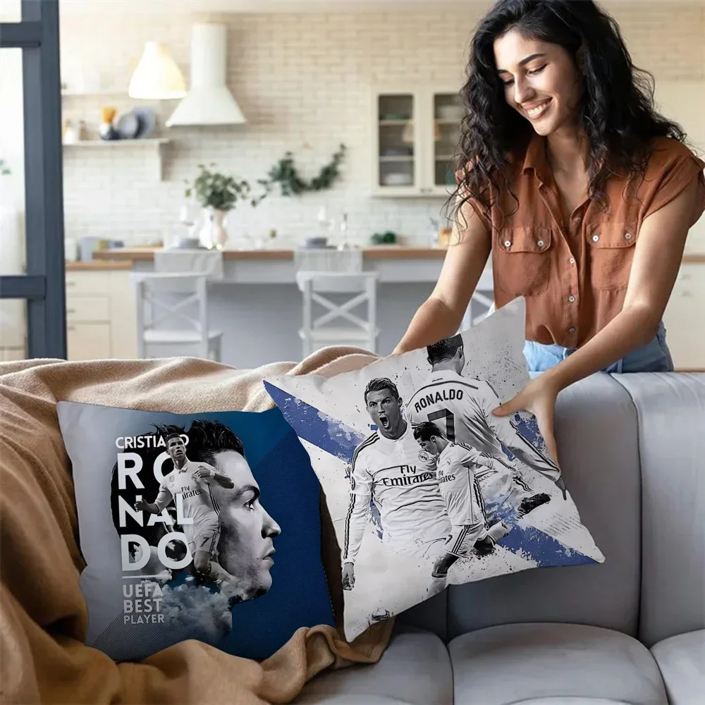 Pillow Covers Decorative CR7 Cushions Cover for Sofa Pilow Cases Pillowcases 50x50 Pillowcase 40x40 Throw Pillows Car Decoration
