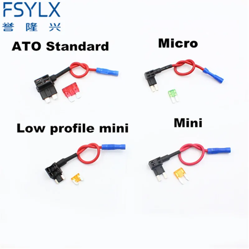 2xAdd A Circuit standard/mini/low-profile mini/micro fuse boxes holder piggy back fuses tap dual circuit adapter holder car fuse