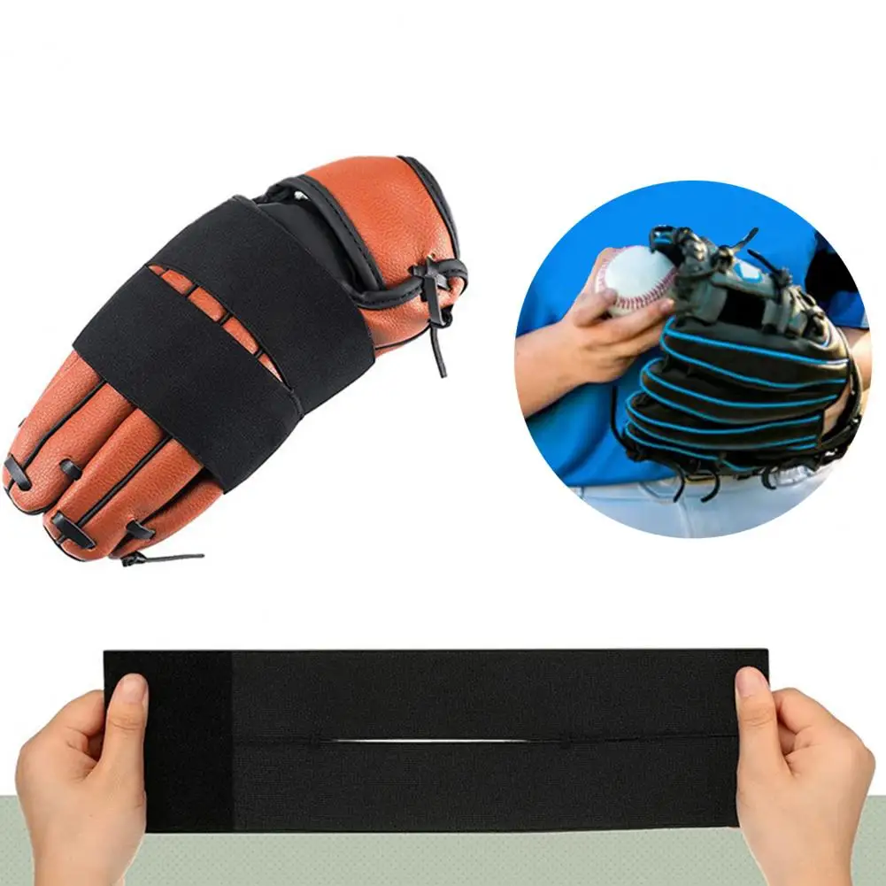 

Baseball Glove Wrap Adjustable Fastener Tape Design Reusable Stretchy Baseball Softball Sports Glove Elastic Strap Sports Supply