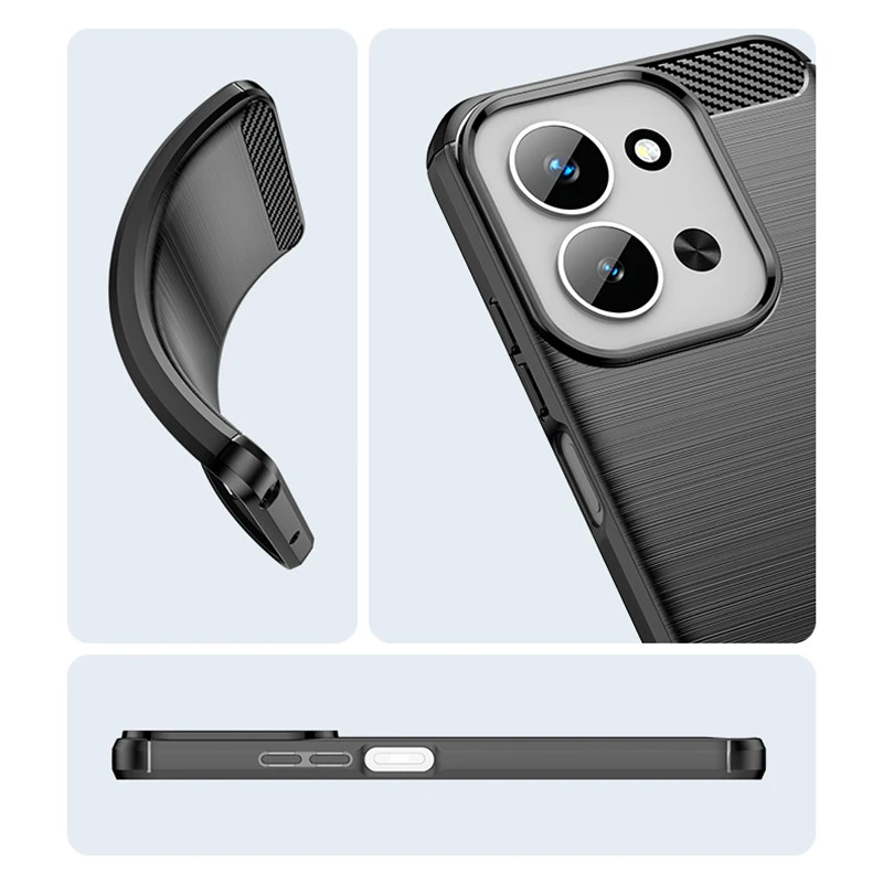 Shockproof Silicone Brushed TPU Protective Phone Case