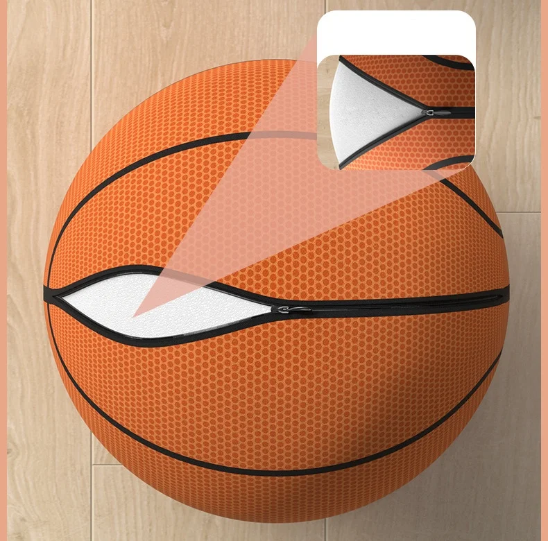 Kids Bouncing Mute Silent Basketball With Cloth Cover Indoor Silent Foam Basketball Bounce Soft Squeezable Ball 5