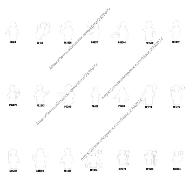 

1 шт., фигурки-конструкторы JD039, JD163, PG395, PG450, PG460, PG1506, PG1513, PG1544, PG1568, PG1982, PG2022 серии-042