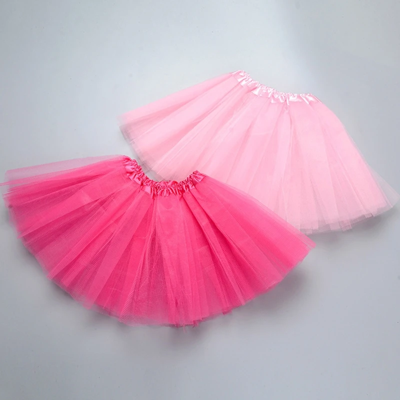 Children Kids Girls Ballet Skirts Elastic Mesh Tutu Ballerina Dress Gymnastics Dancing Skirt Princess Pettiskirts Dance Tutus