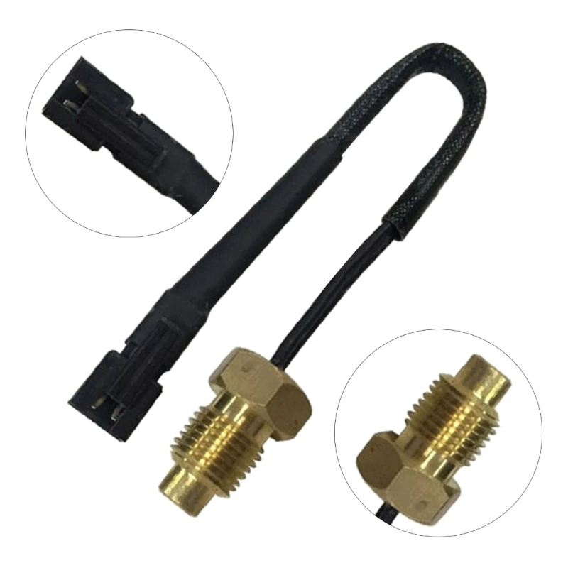 50K NTC Temp Sensor Probe M10 Thread Probe Cable Digital Temperature Transmitter for Water Heaters Boiler Parts Replacements